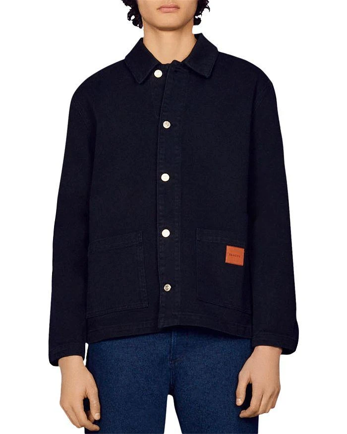 商品Sandro|Worker Denim Overshirt,价格¥1373,第1张图片