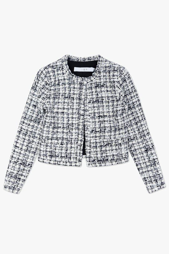 商品IRO|Iro Natali Checked Round Collar Tweed Jacket,价格¥2147,第1张图片