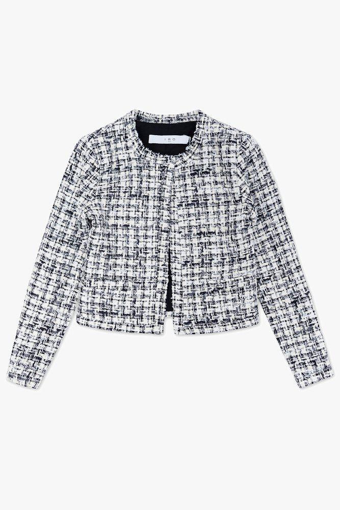 商品IRO|Iro Natali Checked Round Collar Tweed Jacket,价格¥2759,第1张图片