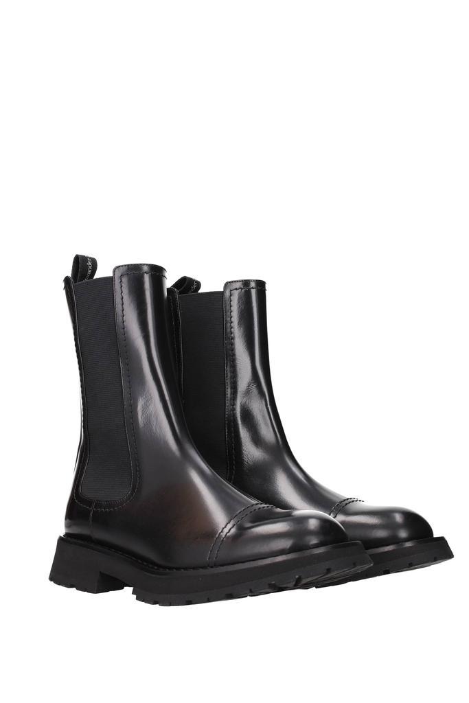 商品Alexander McQueen|Ankle Boot Leather Black,价格¥4207,第4张图片详细描述