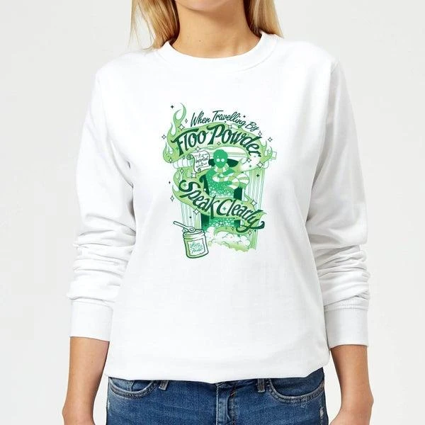 商品Harry Potter|Harry Potter Floo Powder Women's Sweatshirt - White,价格¥298,第1张图片