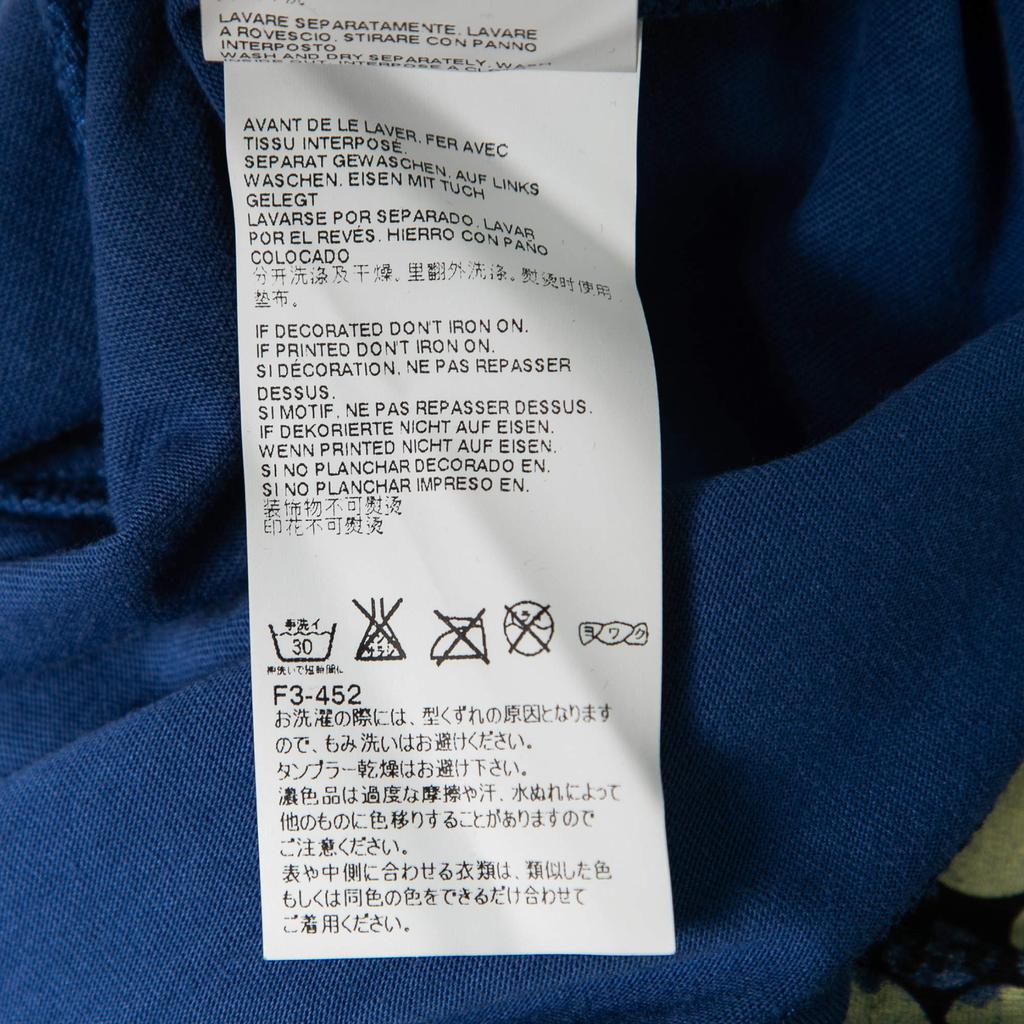 Just Cavalli Blue Lion Printed Cotton Short Sleeve T-Shirt S商品第6张图片规格展示