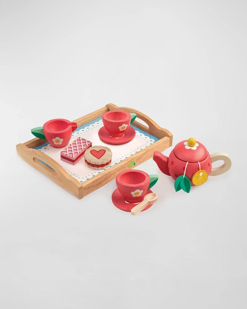 商品Tender Leaf Toys|Kid's Tender Leaf Wooden Tea Tray Set,价格¥386,第1张图片