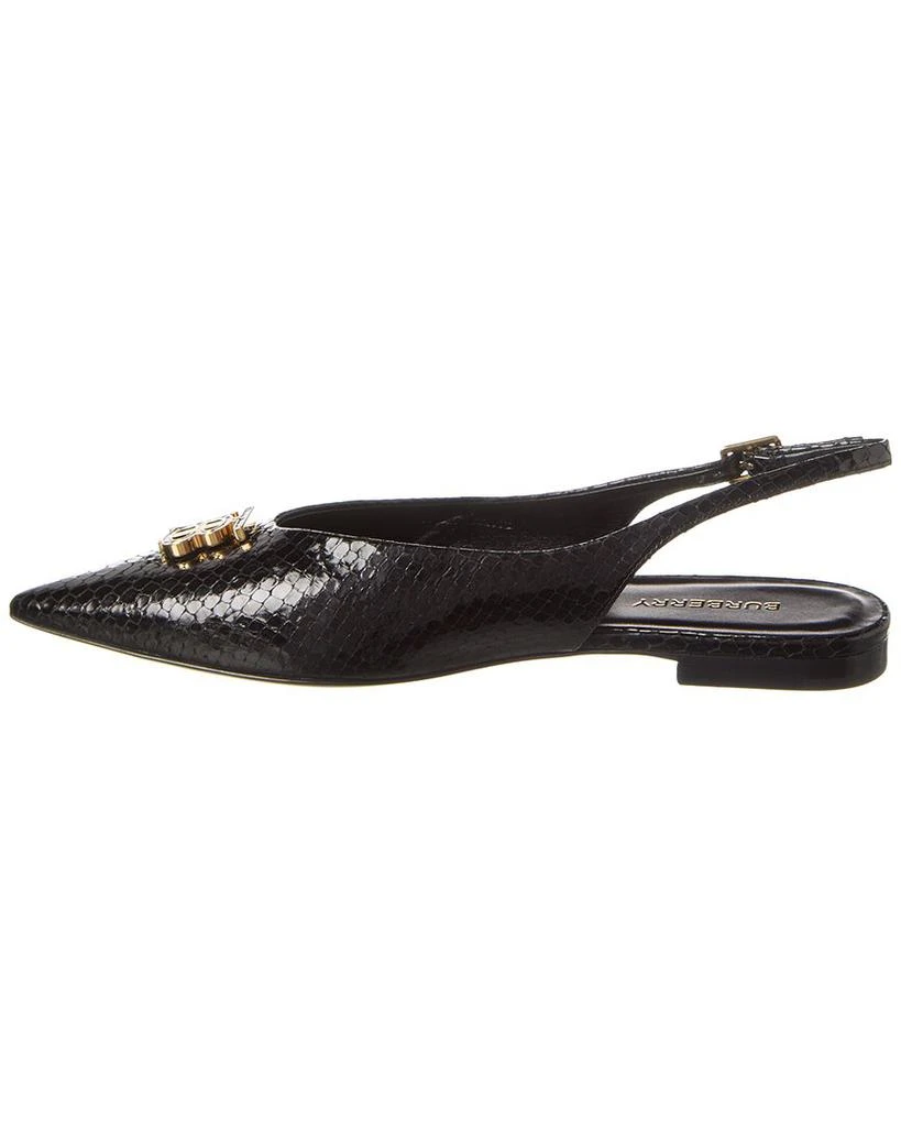 商品Burberry|Burberry Monogram Motif Snake-Embossed Leather Slingback Flat,价格¥3846,第2张图片详细描述