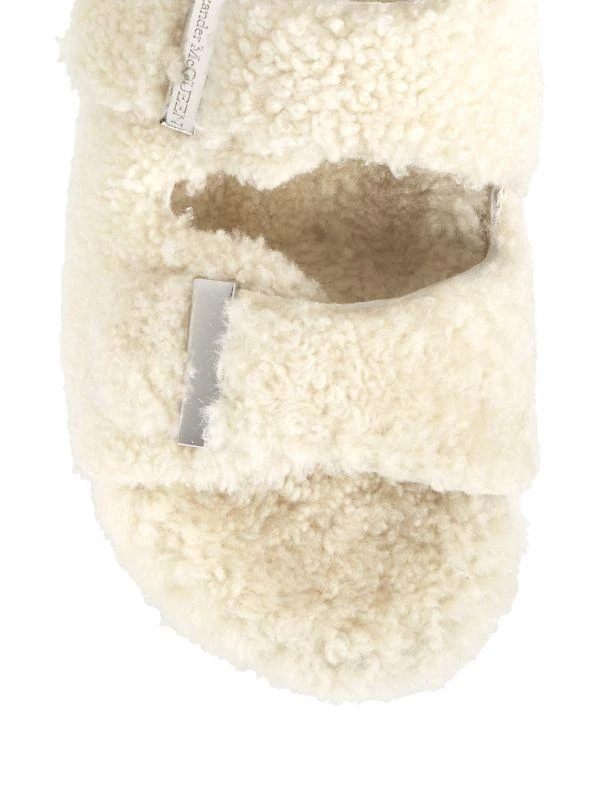 商品Alexander McQueen|Shearling Slide Sandals,价格¥917,第4张图片详细描述