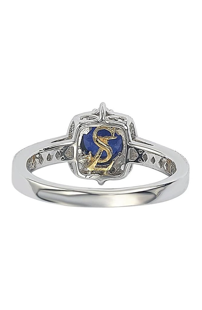 商品Suzy Levian|Sterling Silver Sapphire Center Stone & CZ Ring,价格¥1873,第2张图片详细描述