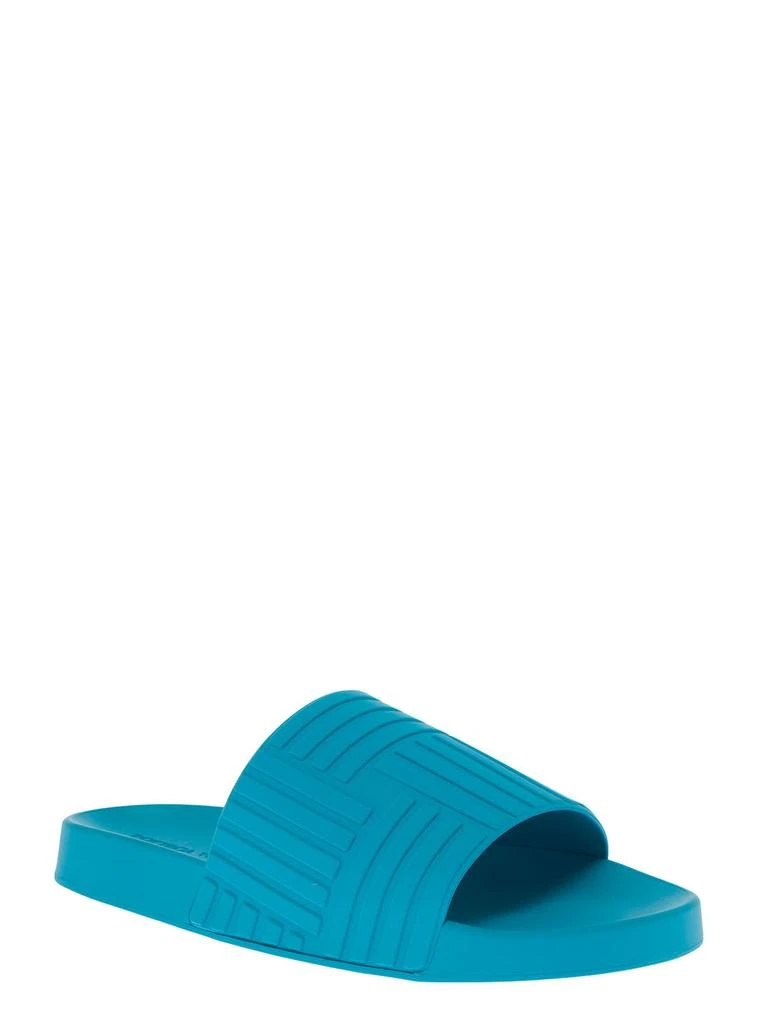 商品Bottega Veneta|Bottega Veneta Mens Light Blue Rubber Slide Sandals,价格¥1639,第2张图片详细描述