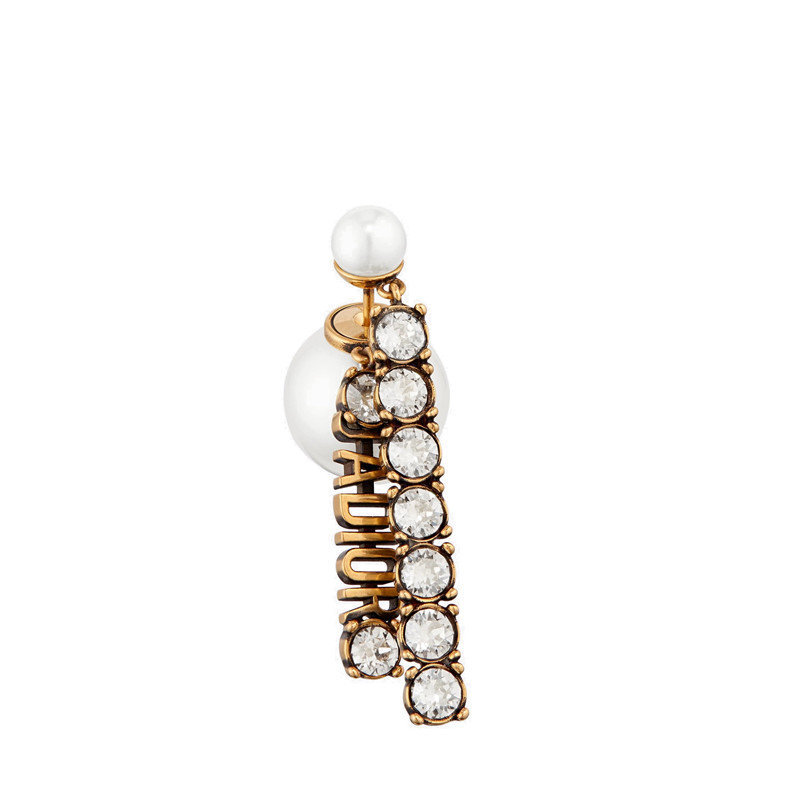 商品Dior|【预售3-7天】DIOR/迪奥 DIOR TRIBALES 镀金复古金属珠饰水晶耳环 E1144TRICY_D908,价格¥3762,第6张图片详细描述