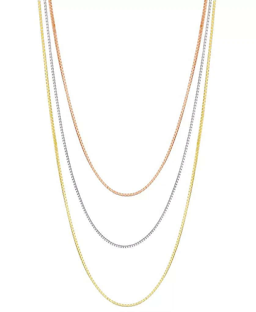 商品Macy's|14k Gold Necklace Adjustable 16-20" Box Chain (5/8mm) (Also in White and Rose Gold),价格¥1637,第4张图片详细描述