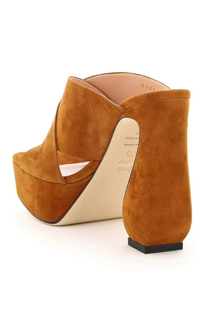 商品SI ROSSI|Si sergio rossi suede platform mules,价格¥2367,第3张图片详细描述
