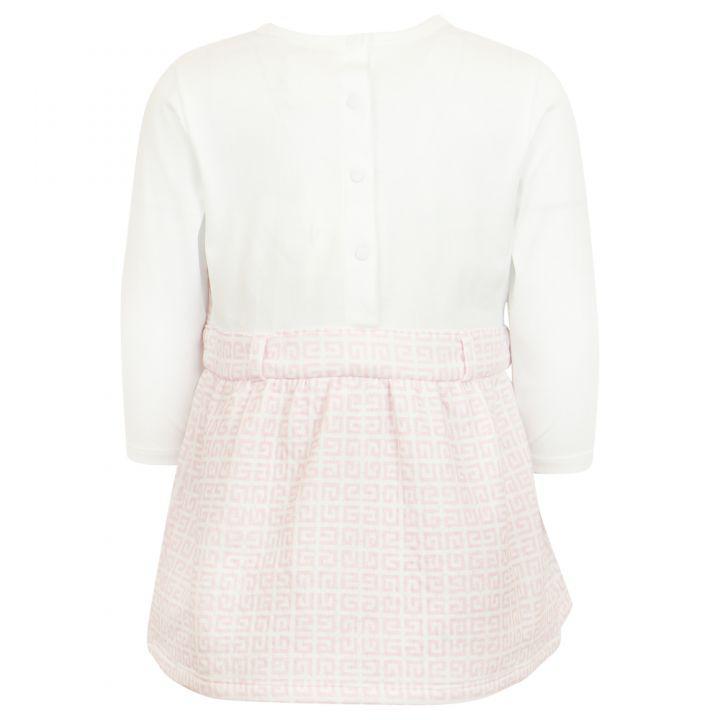 商品Givenchy|Pink & White 4G Monogram Pinafore Style Dress,价格¥1810,第5张图片详细描述