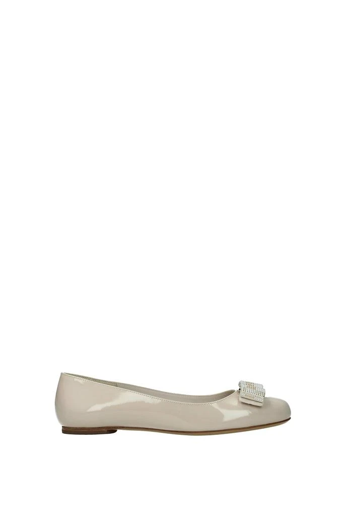 商品Salvatore Ferragamo|Ballet flats varina Patent Leather Beige Oat Milk,价格¥1845,第1张图片