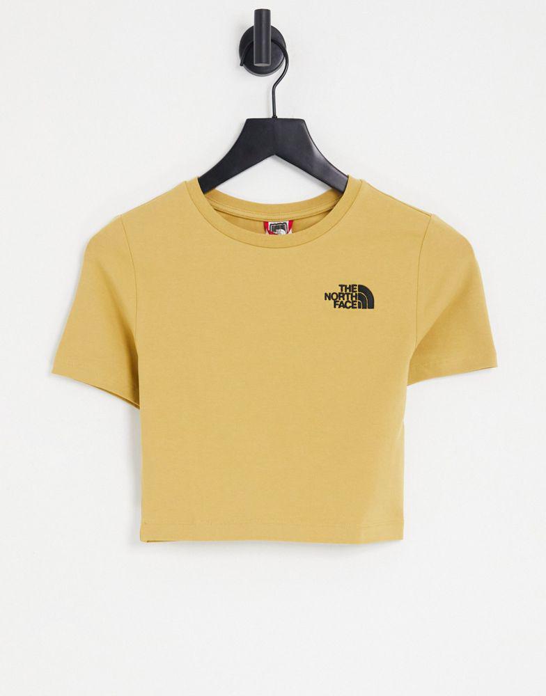 The North Face cropped t-shirt in tan Exclusive at ASOS商品第1张图片规格展示