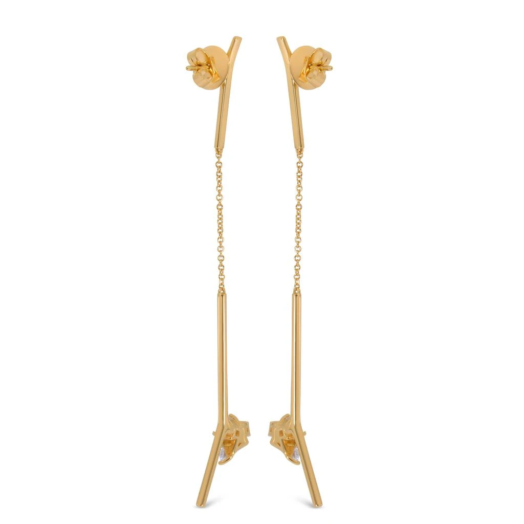 商品AME|Âme Trio 18K Yellow Gold, Lab-Grown Diamond 1.50ct. tw. Long Bar Drop Earrings,价格¥23710,第4张图片详细描述