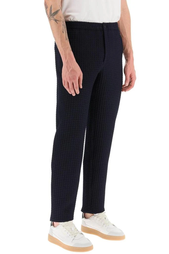 商品Emporio Armani|3D-EFFECT HOUNDSTOOTH STRETCH WOOL PANTS,价格¥1512,第3张图片详细描述