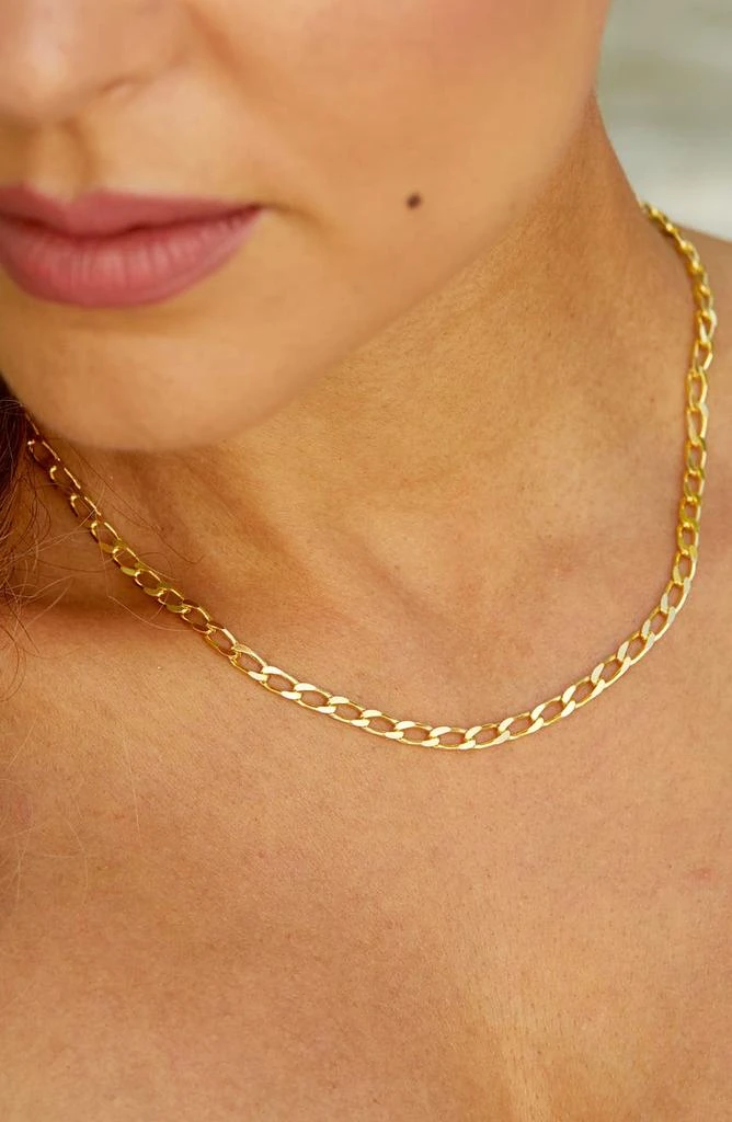 商品Savvy Cie Jewels|18K Yellow Gold Vermeil Italian Open Link Necklace,价格¥705,第2张图片详细描述