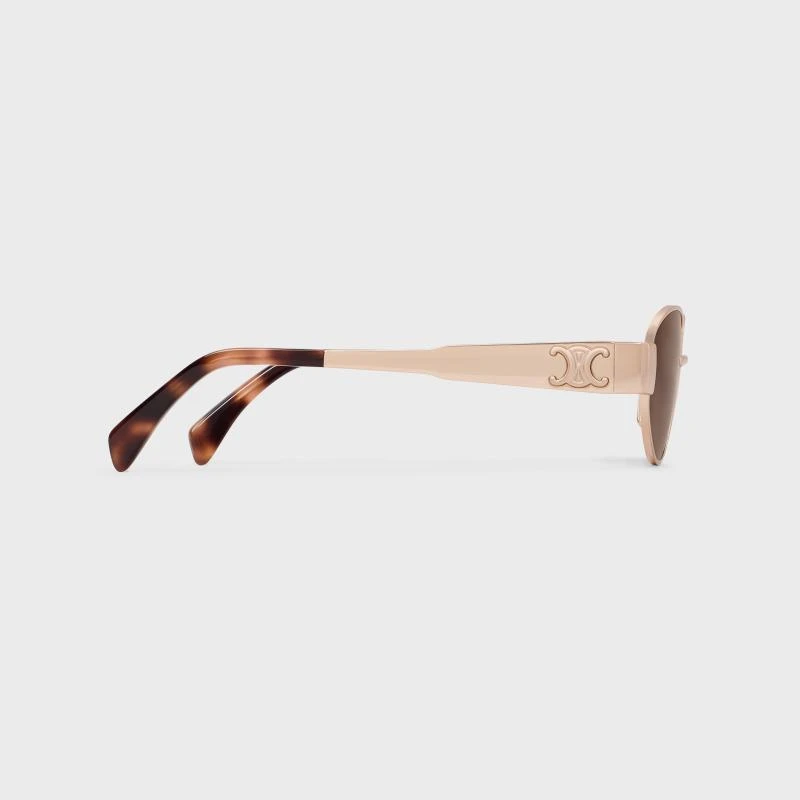 Celine/赛琳 女士玫瑰金/ 棕色金属太阳镜 商品