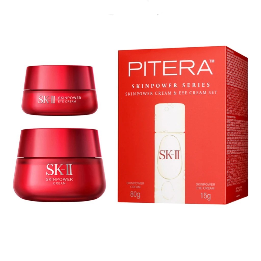 商品[国内直发] SK-II|SK-II赋活修护套装（滋润型面霜80g+眼霜15ml）,价格¥1233,第1张图片