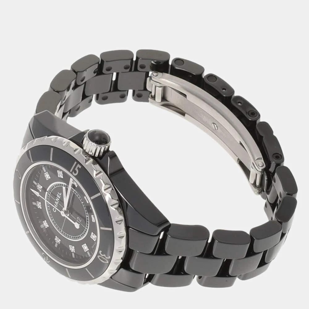 商品[二手商品] Chanel|Chanel Black Diamond Stainless Steel And Ceramic J12 H1625 Quartz Women's Wristwatch 33 mm,价格¥26249,第3张图片详细描述
