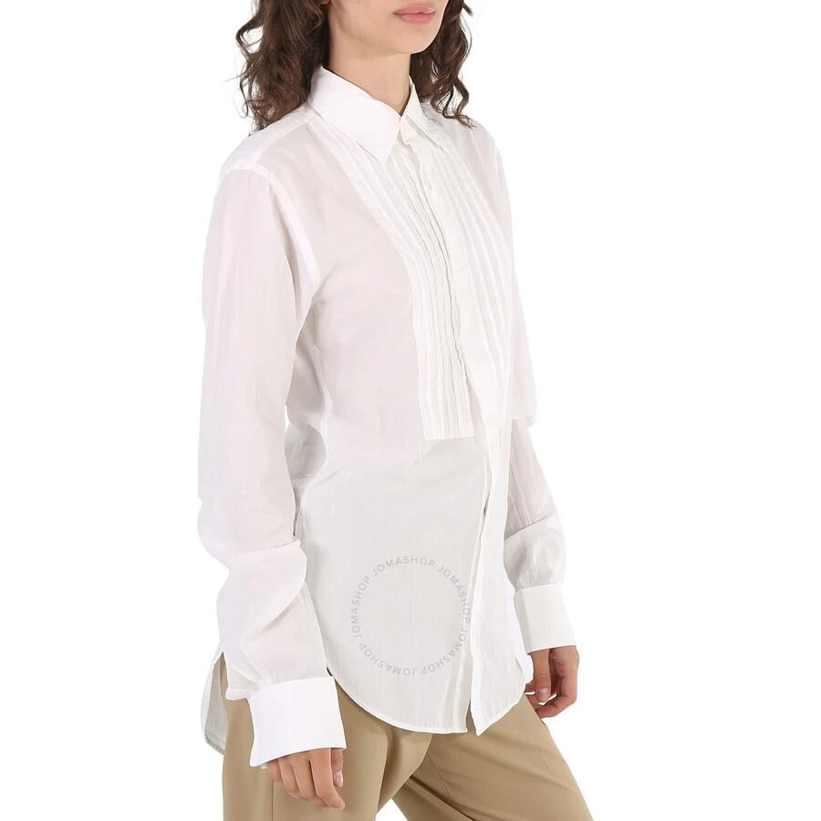 商品Burberry|Ladies White Ribbed Panel Shirt,价格¥479,第3张图片详细描述