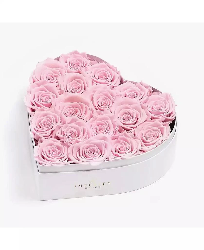 商品Infinity Roses|Heart Box of 17 Pink Real Roses Preserved to Last Over a Year,价格¥1495,第1张图片