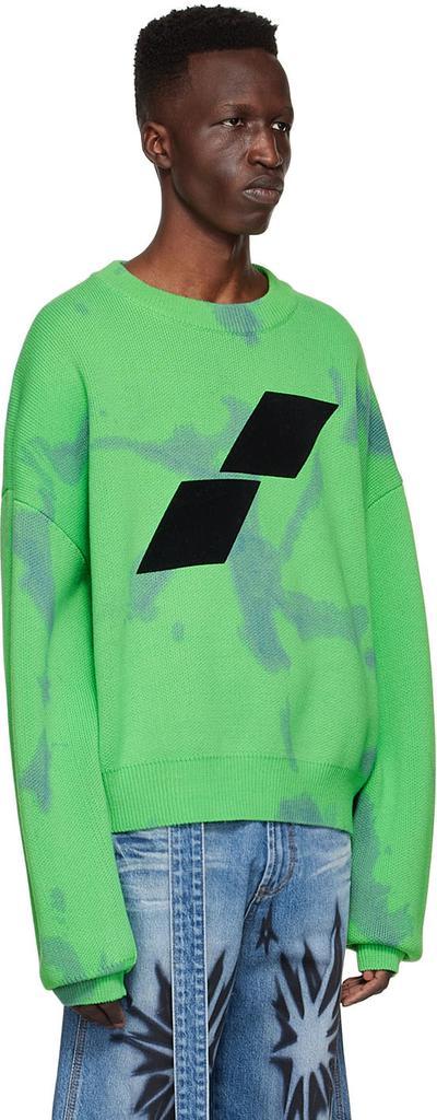 商品We11done|Green Cotton Sweater,价格¥1465,第4张图片详细描述