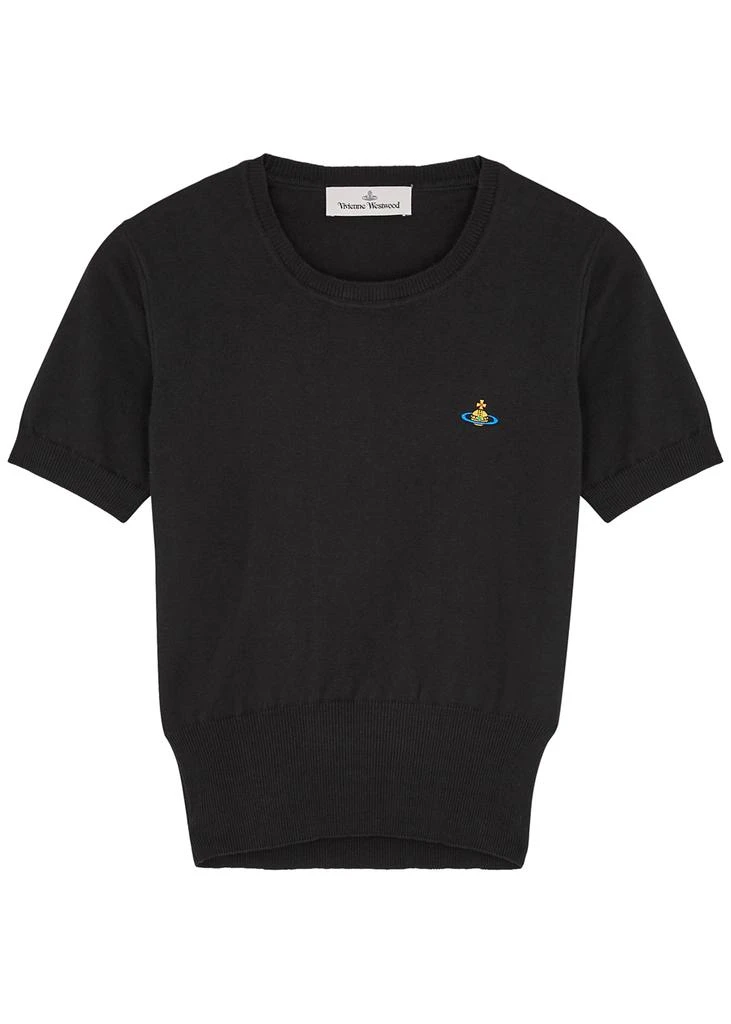 商品Vivienne Westwood|Bea black cotton and cashmere-blend top,价格¥1375,第1张图片