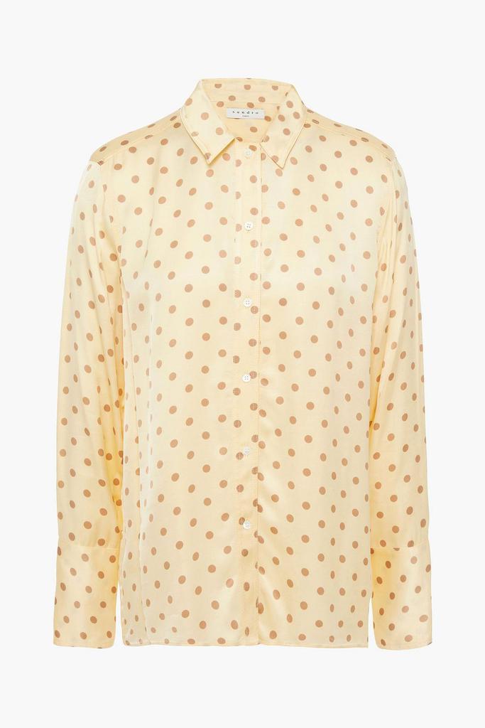 Peany polka-dot satin shirt商品第3张图片规格展示