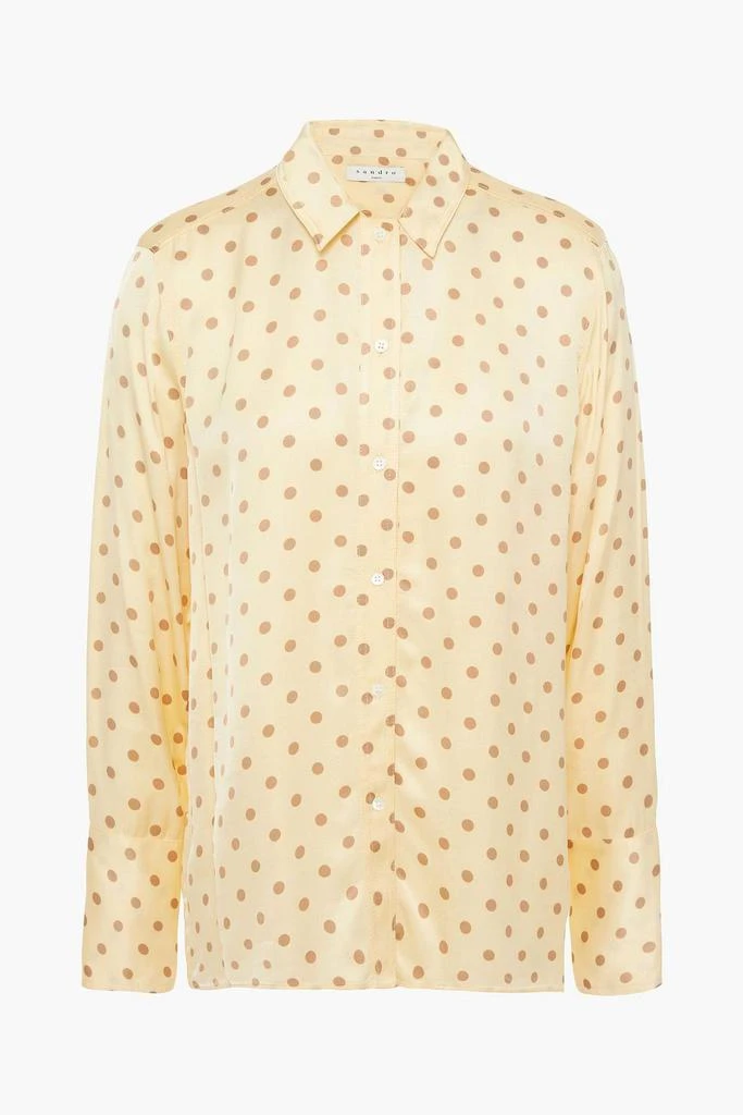 商品Sandro|Peany polka-dot satin shirt,价格¥1047,第3张图片详细描述