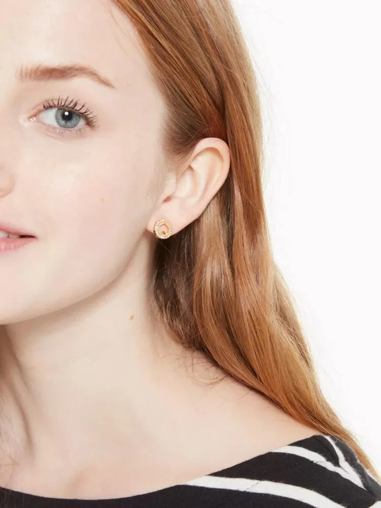 商品Kate Spade|Spot The Spade Pave Halo Spade Studs,价格¥204,第2张图片详细描述