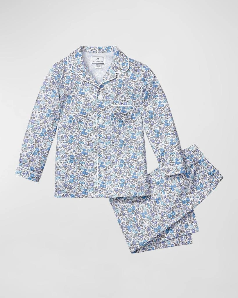 商品Petite Plume|Kid's Feur D'Azur Two-Print Pajama Set, Size 2-12,价格¥448,第1张图片