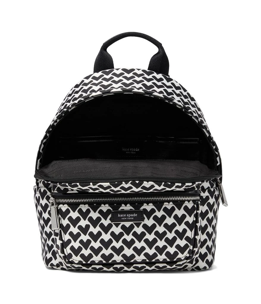 商品Kate Spade|Sam Icon Modernist Hearts Jacquard Fabric Small Backpack,价格¥1937,第3张图片详细描述