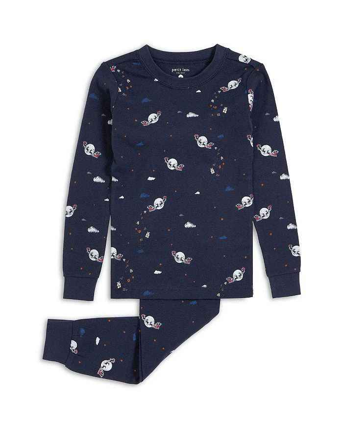 商品Petit Lem|Unisex 2 Piece The Night Below Glow In The Dark Print Pajama Set - Little Kid,价格¥171,第1张图片