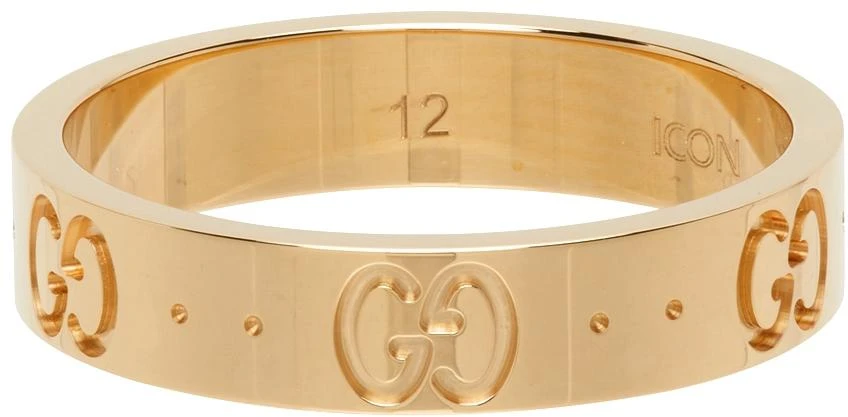 商品Gucci|金色 Icon 窄版戒指,价格¥9332,第4张图片详细描述