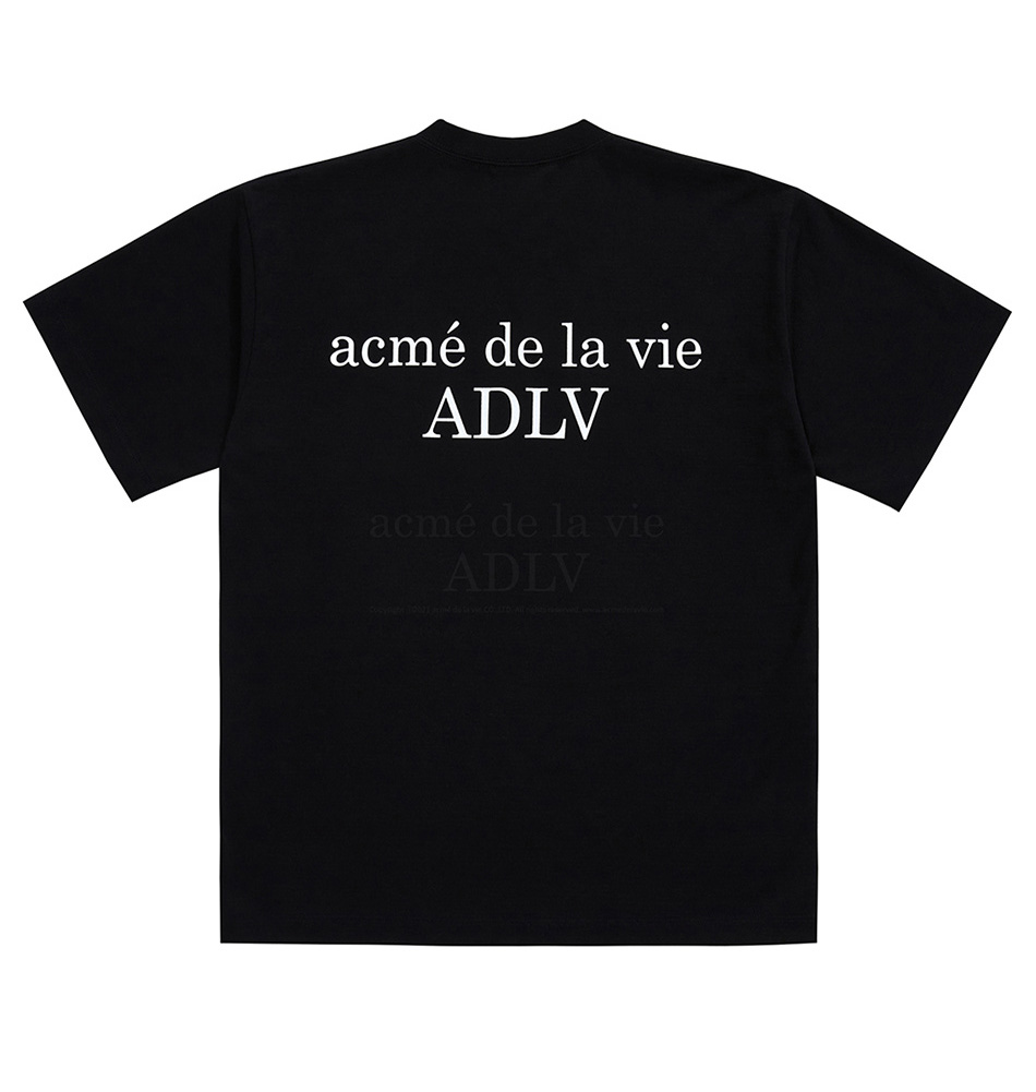 【享贝家】acme de la vie 泡沫头婴儿印花短袖T恤 男女同款 黑色 ADLV21SS-SSBKBF-BBL商品第2张图片规格展示