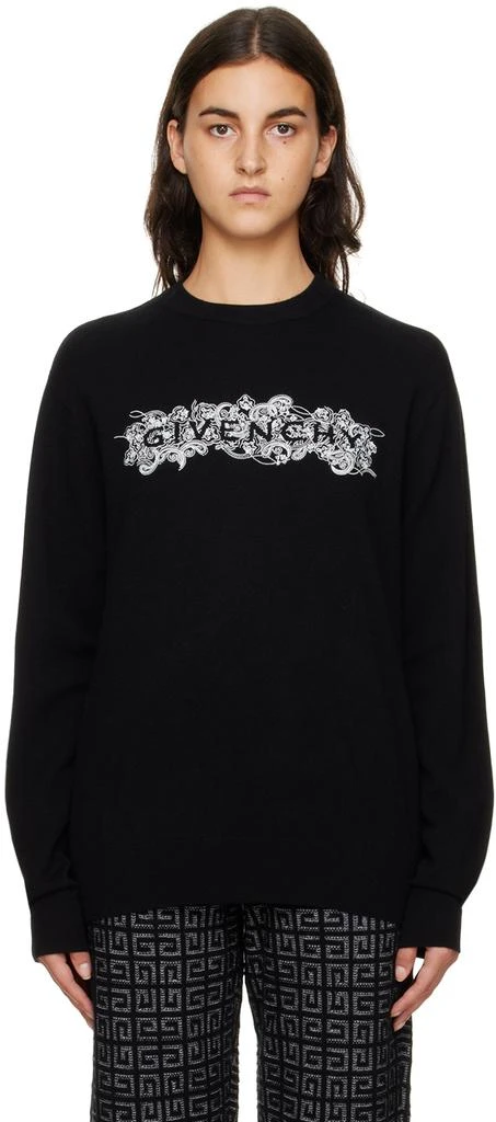 商品Givenchy|Black Crewneck Sweater,价格¥3657,第1张图片