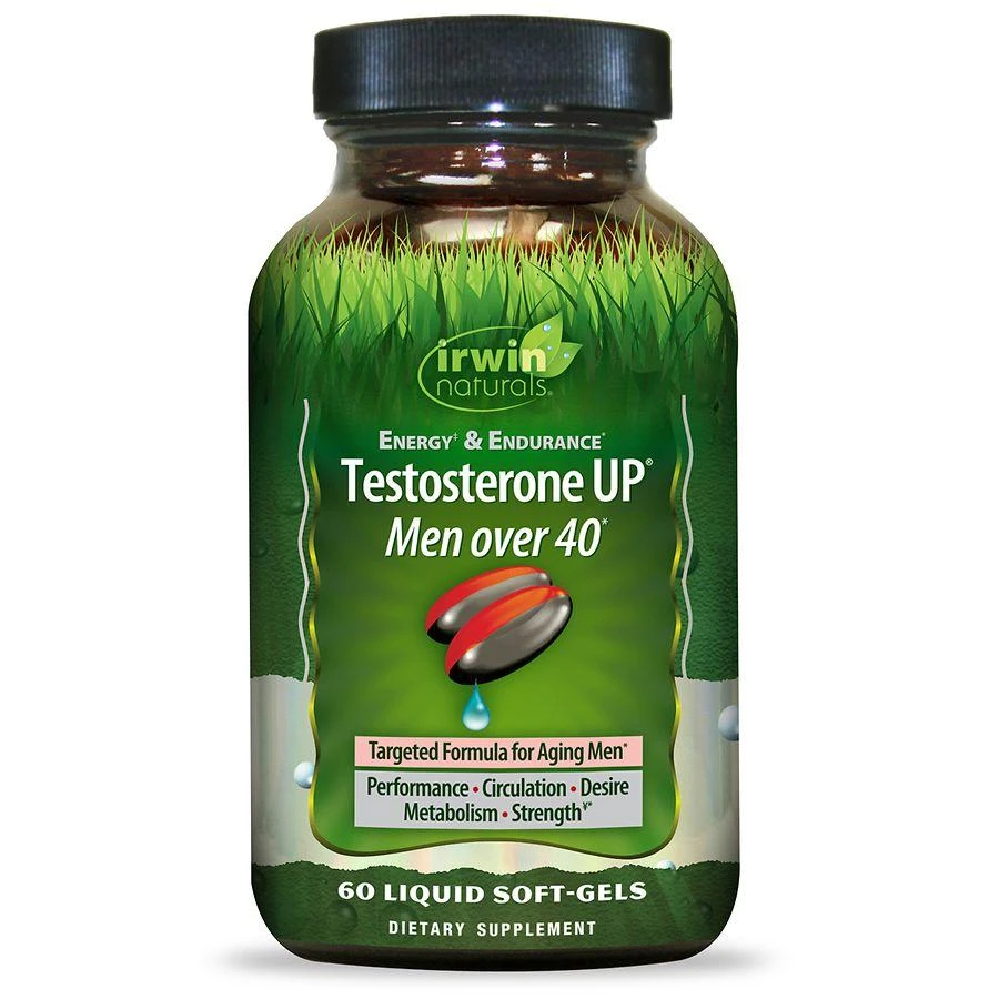商品Irwin Naturals|Energy & Endurance Testosterone UP Men Over 40 Softgels,价格¥260,第1张图片