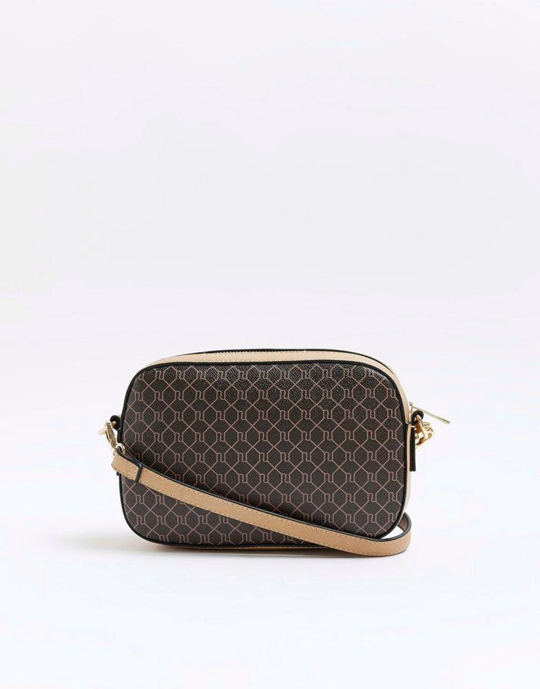 商品River Island|River Island Monogram small cross body bag in brown,价格¥369,第3张图片详细描述