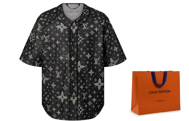 商品[国内直发] Louis Vuitton|FW23 字母Logo印花休闲短袖衬衫 男款 多色,价格¥14020,第5张图片详细描述