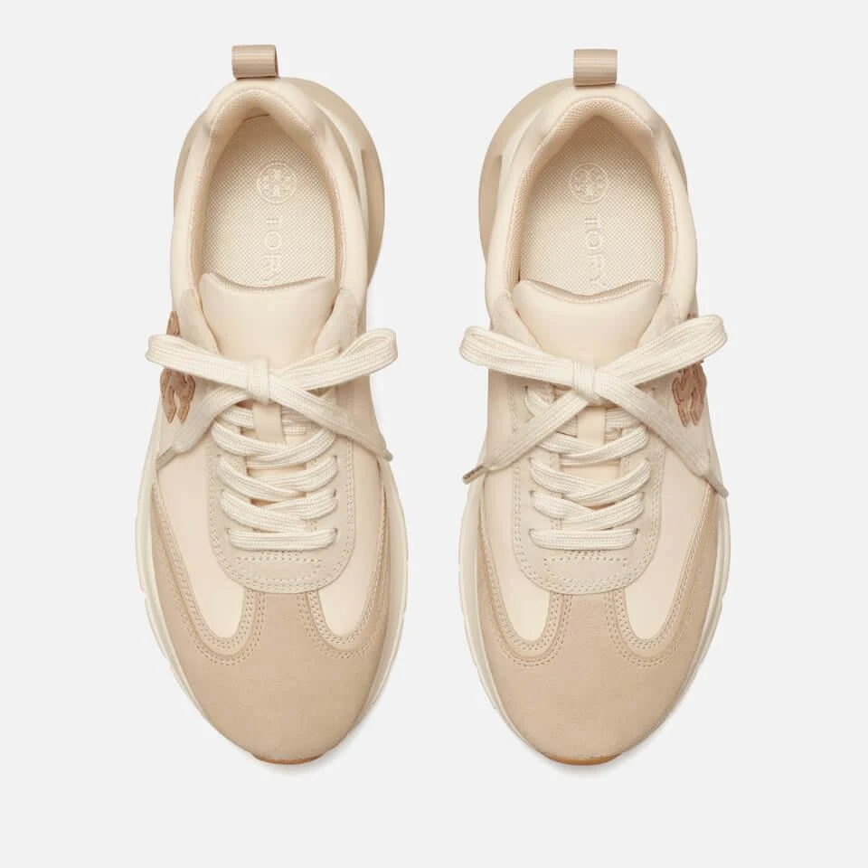 商品Tory Burch|TORY BURCH GOOD LUCK SUEDE-TRIMMED NYLON RUNNING-STYLE TRAINERS,价格¥2274,第3张图片详细描述
