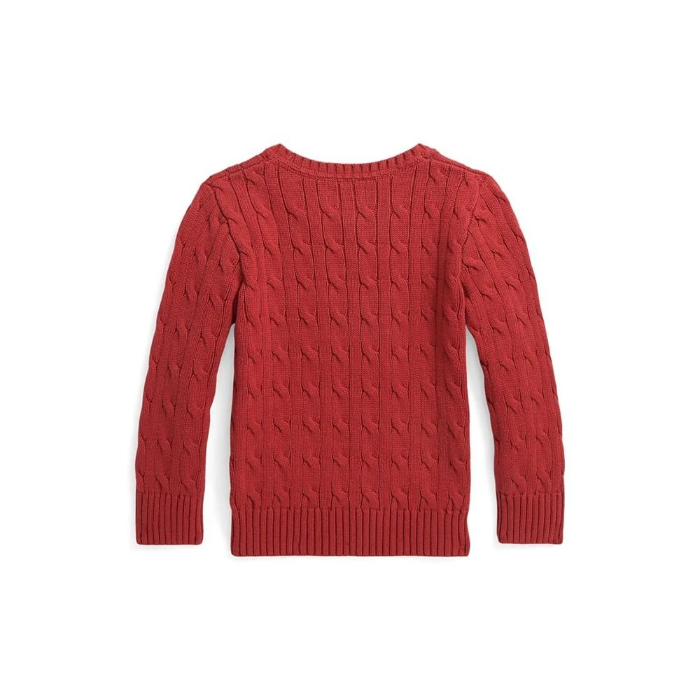 商品Ralph Lauren|Toddler and Little Boys Polo Bear Cable-Knit Sweater,价格¥211,第5张图片详细描述