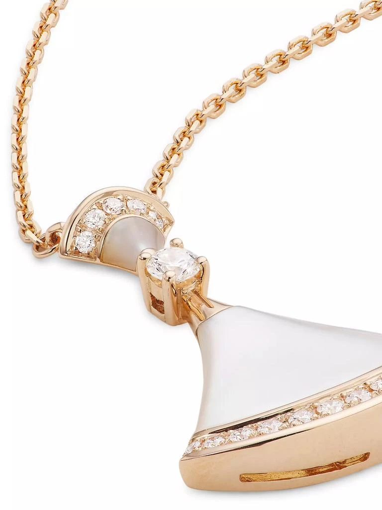 商品BVLGARI|Divas' Dream 18K Rose Gold, Mother-Of-Pearl & Diamond Pendant Necklace,价格¥46444,第4张图片详细描述