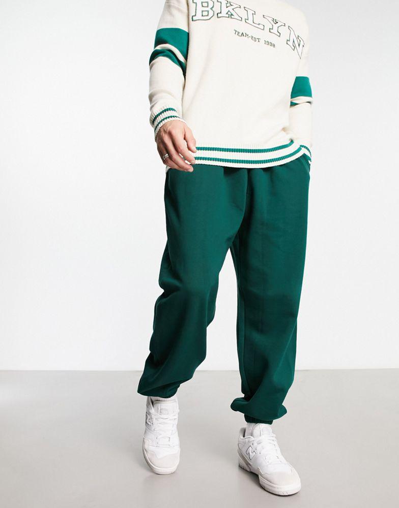 商品ASOS|ASOS DESIGN super oversized joggers in dark green,价格¥249,第1张图片