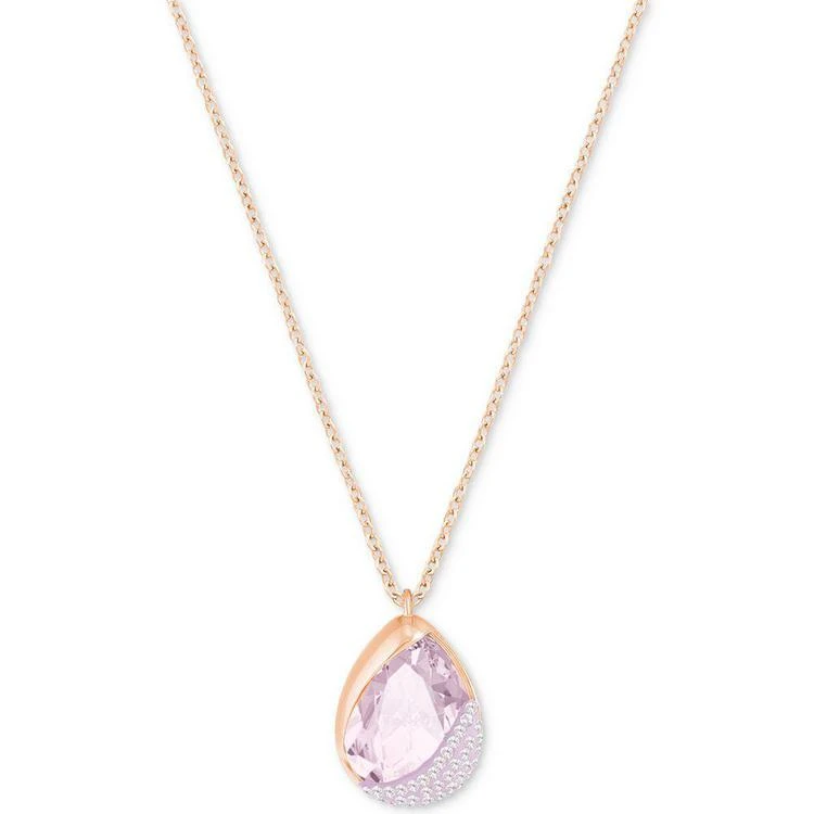 商品Swarovski|Rose Gold-Tone Pavé & Pink Crystal Pendant Necklace,价格¥741,第1张图片