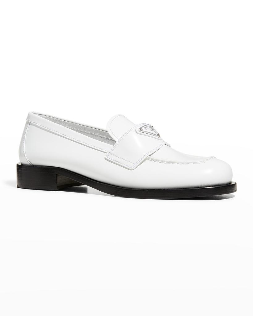 商品Prada|Calfskin Logo Flat Loafers,价格¥8047,第4张图片详细描述