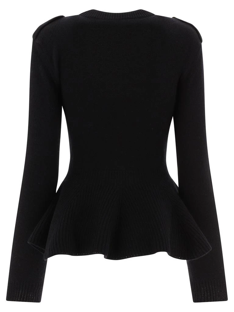 商品Alexander McQueen|Alexander McQueen Long-Sleeved Flared Jumper,价格¥4660,第2张图片详细描述