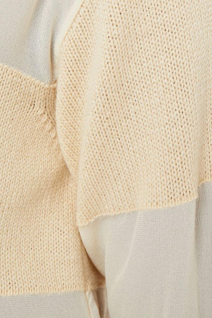 商品Chloé|Paneled wool and silk-blend sweater,价格¥3027,第6张图片详细描述