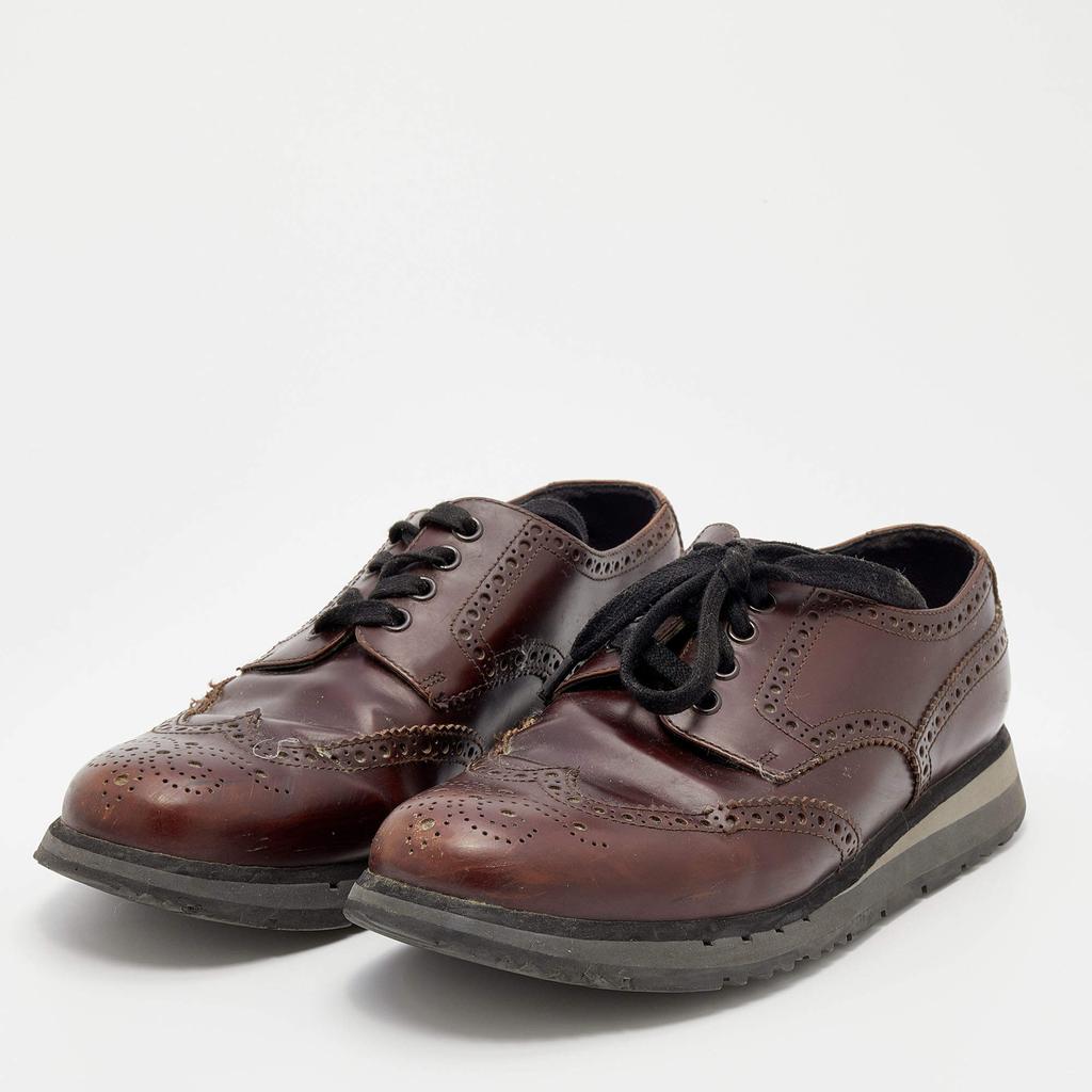 Prada Sport Brown Leather Brogue-Derby Size 41商品第2张图片规格展示