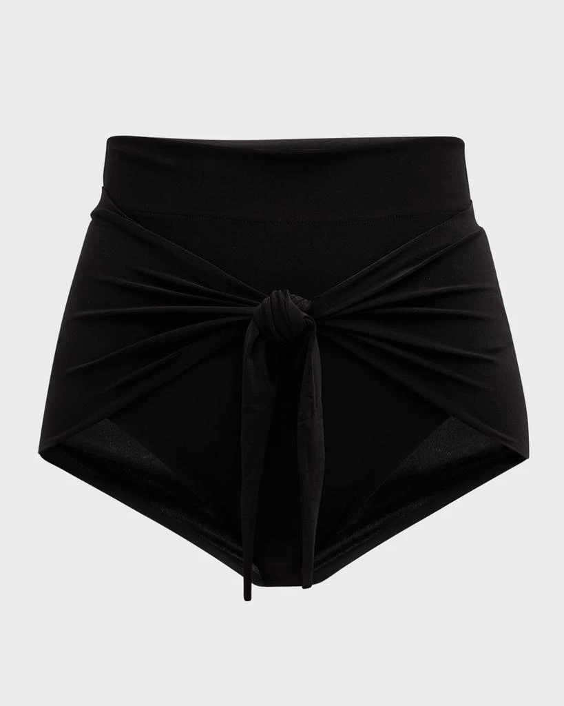 商品Norma Kamali|Diaper Tie-Front High-Waist Bikini Bottom,价格¥208,第1张图片