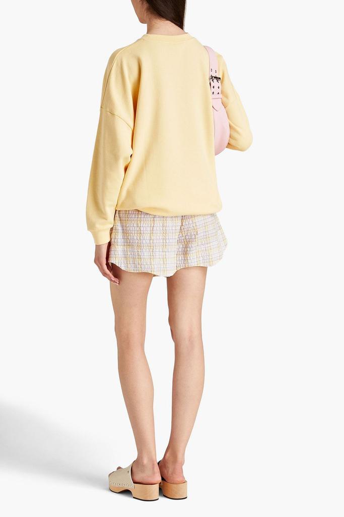 Oversized embroidered cotton-blend fleece sweatshirt商品第3张图片规格展示